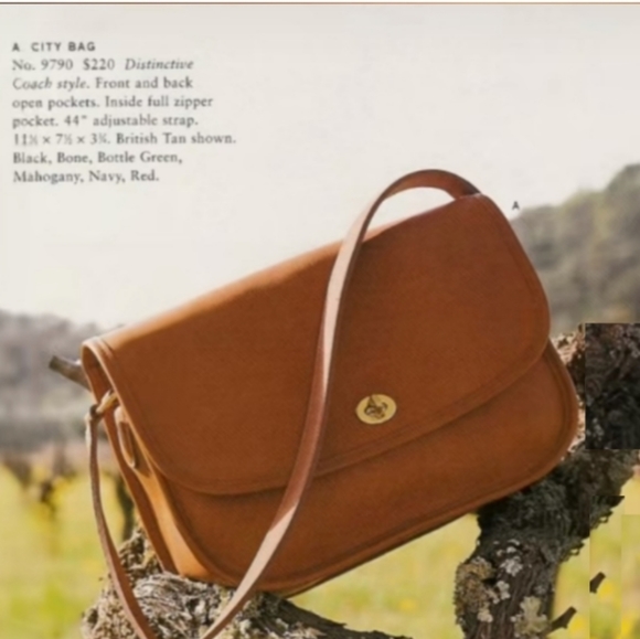 COACH Vintage City Bag 9790 Crossbody Mahogany Brown handcrafted in México - Picture 4 of 15